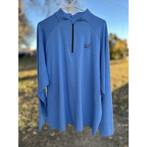 Wyoming Souvenir Sun Mountain Thermal Shirt Men's XL Activewear Top Golf Blue